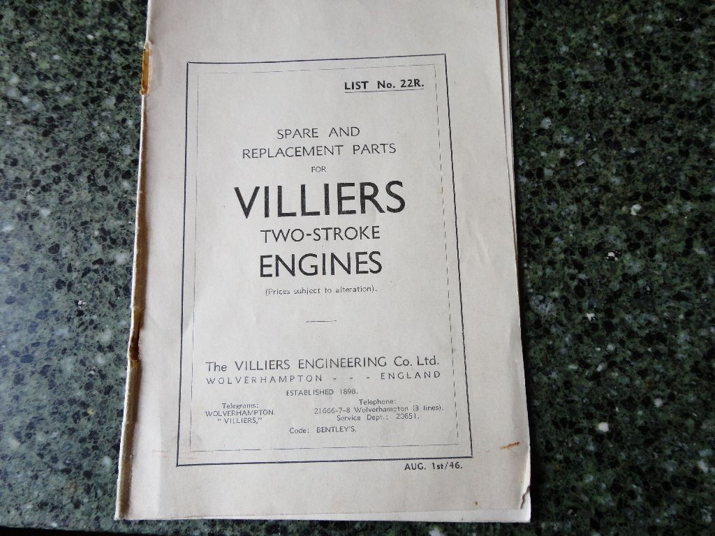 villiers engine serial numbers